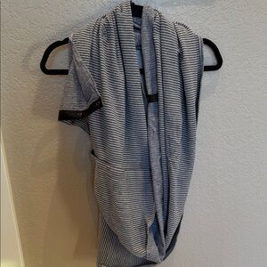 Striped Gray and Black Shawl